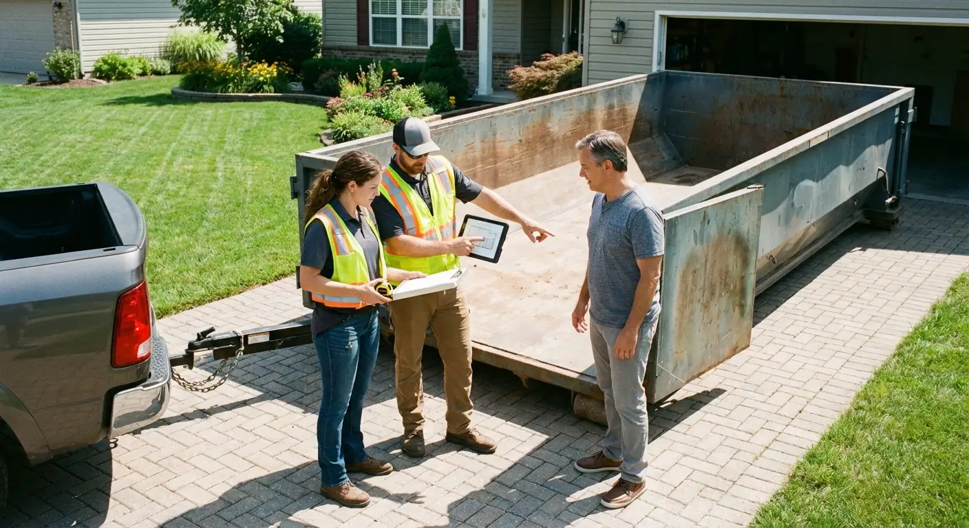 10 Yard Dumpster Rental Process in Burbank, CA
