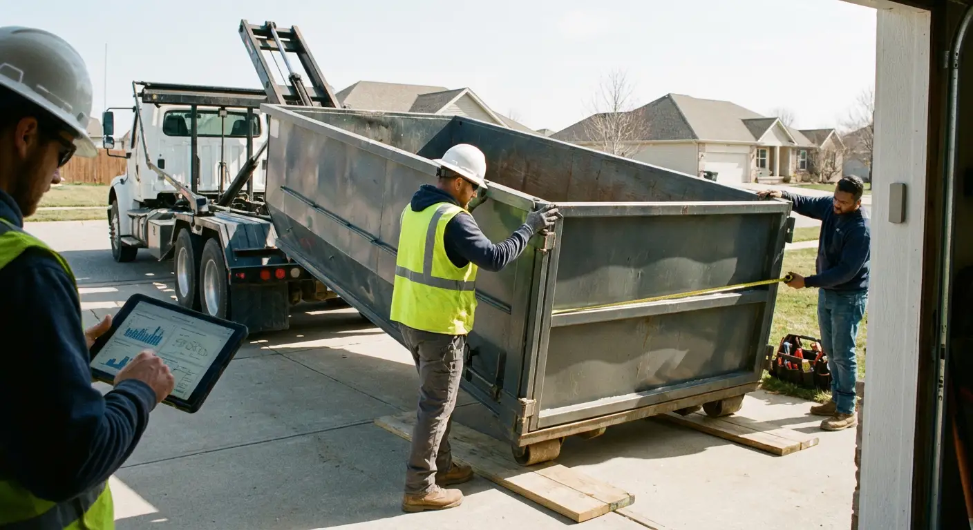 Roll-off dumpster dimensions and capacity guide in Burbank, CA