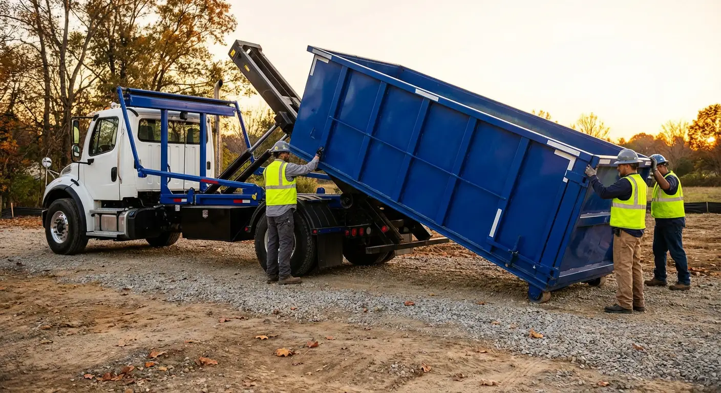 Construction dumpster delivery in Burbank, CA