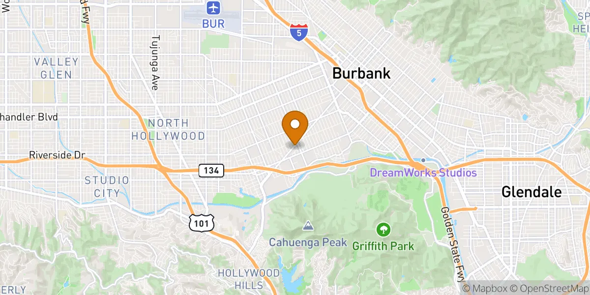  neighborhood map in Burbank, CA